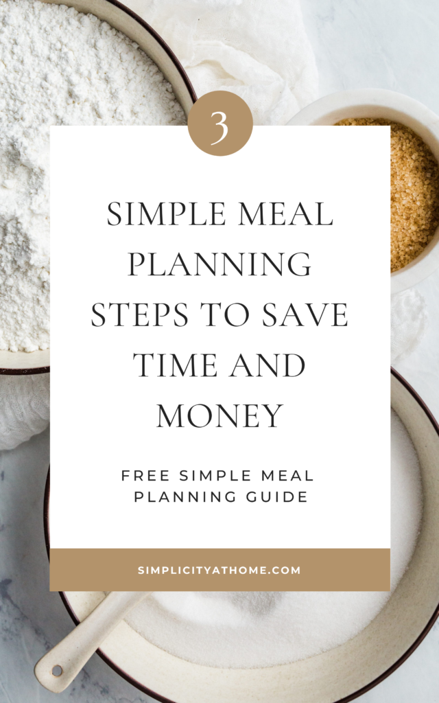 Free meal planning guide with steps to save you time and money.