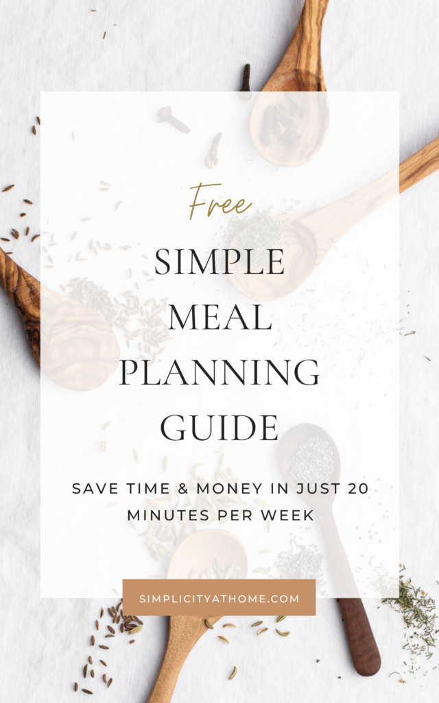 free simple minimal meal planning guide
