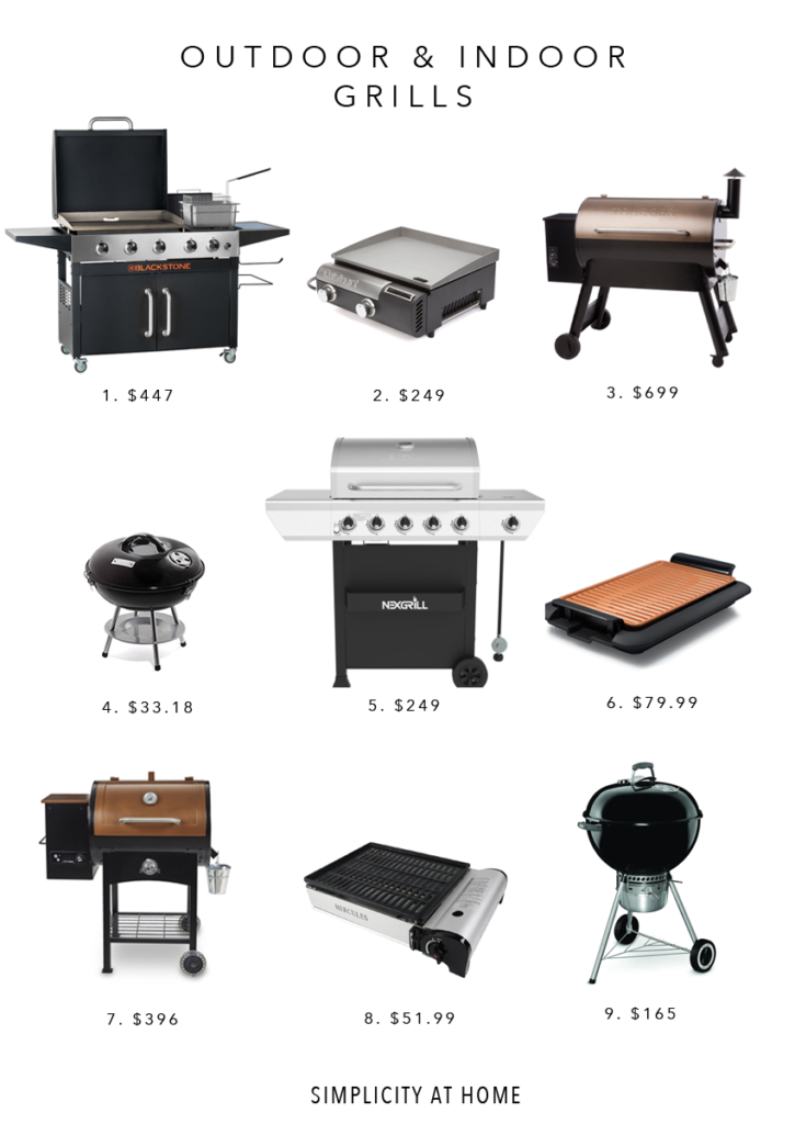 Outdoor and indoor grills for your home for every budget and space.