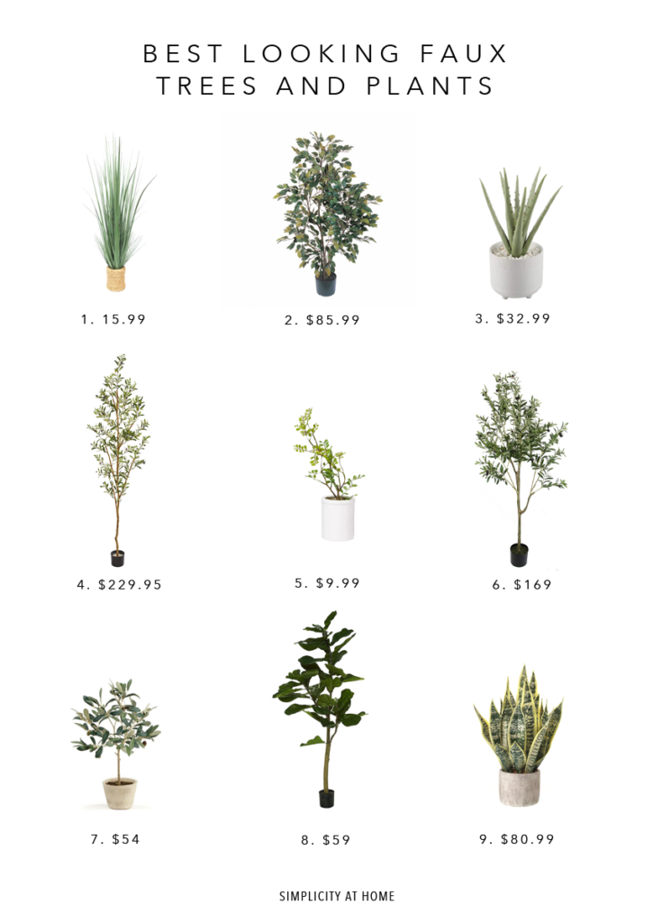 The best faux trees and faux plants for your home.